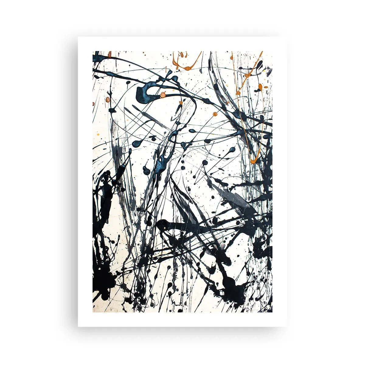 Affiche - Poster - Abstraction expressive dans le style de la peinture gestuelle - 50x70cm - Abstraction expressionniste - Décoration murale moderne pour le salon et la chambre ARTTOR