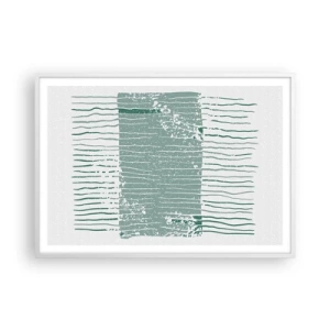 Affiche dans un cadre blanc - Poster - Abstraction de la mer - 100x70 cm
