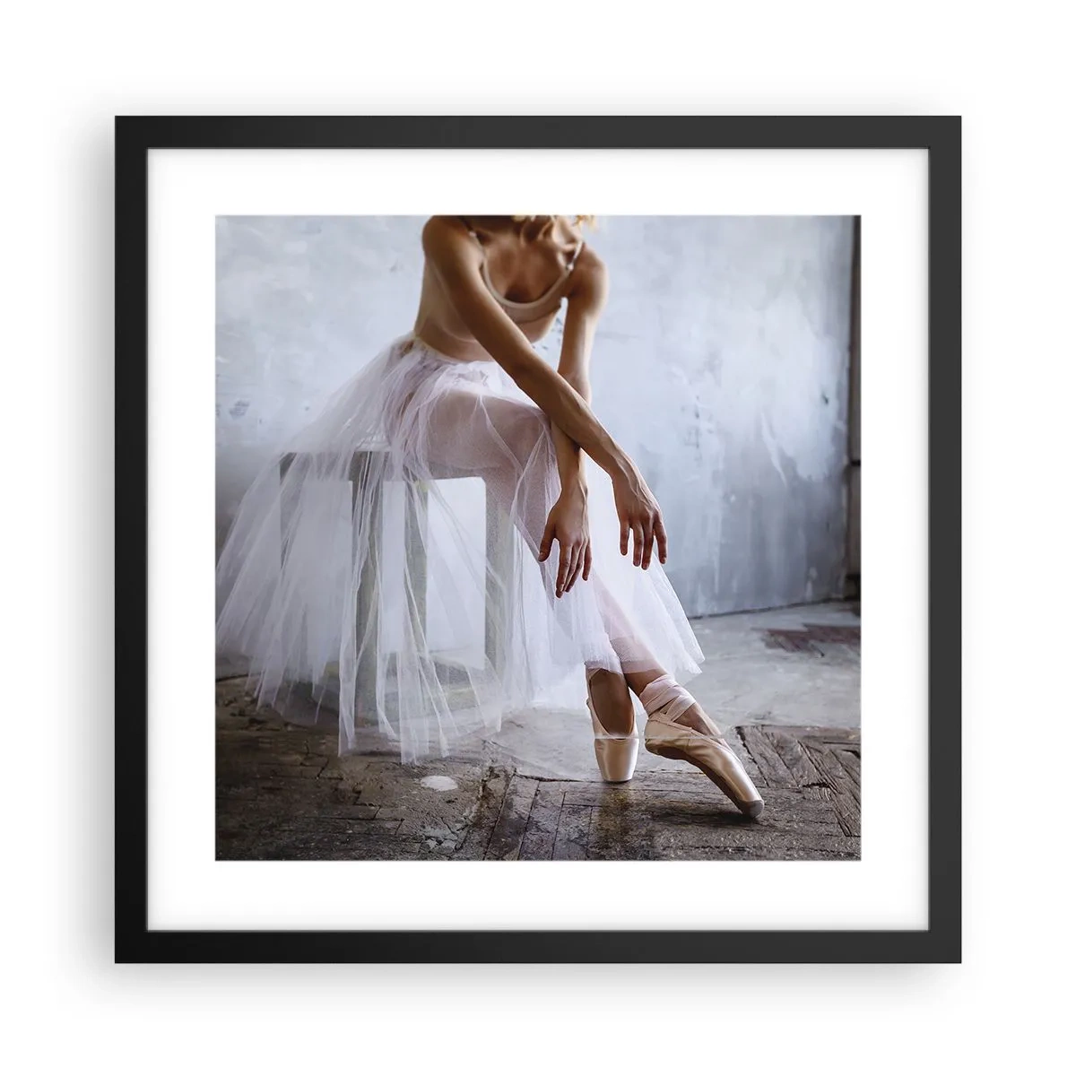 Affiche dans un cadre noir - Poster - Avant que les lumières de la rampe ne clignotent - 40x40 cm