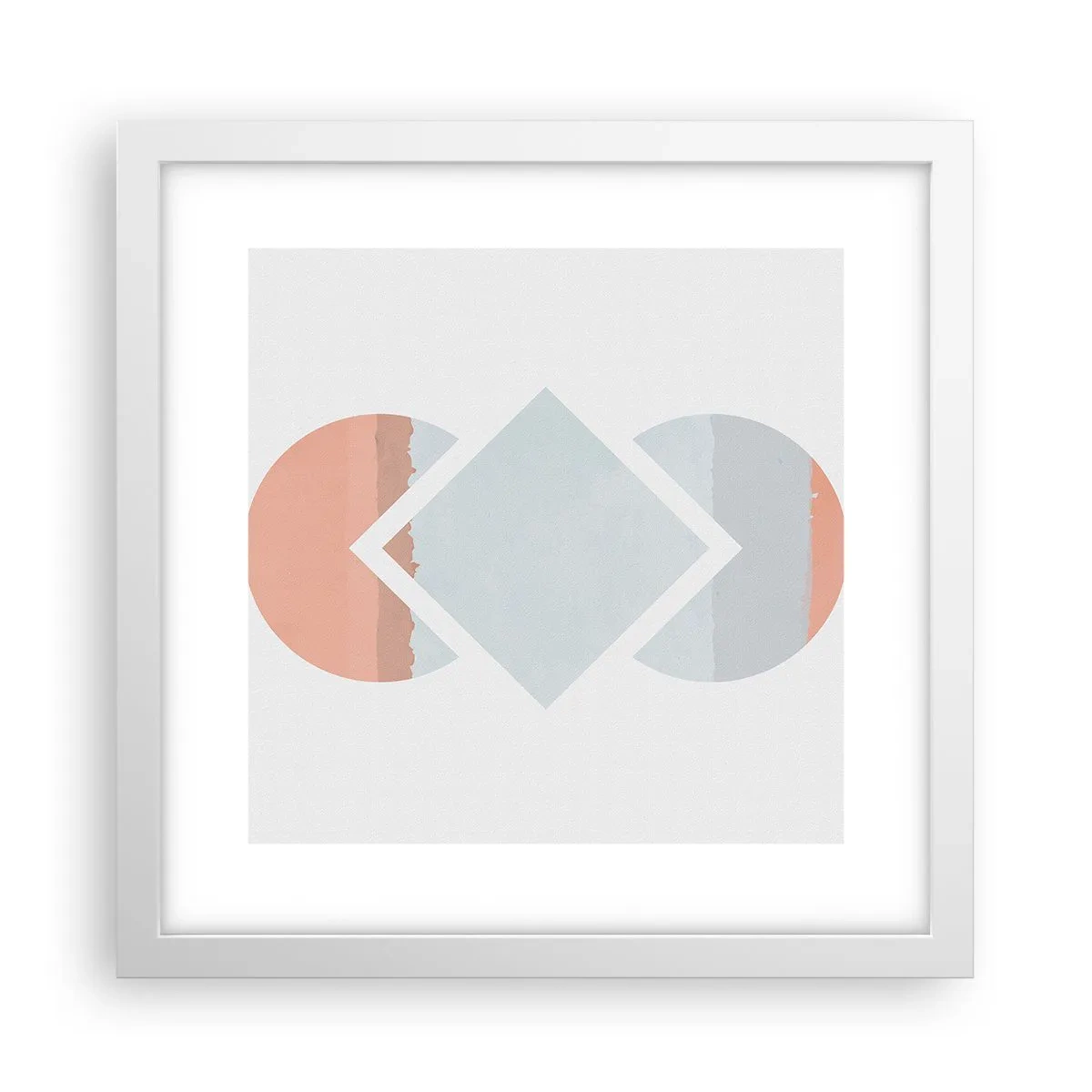 Affiche dans un cadre blanc - Poster - La situation est clair - 30x30 cm