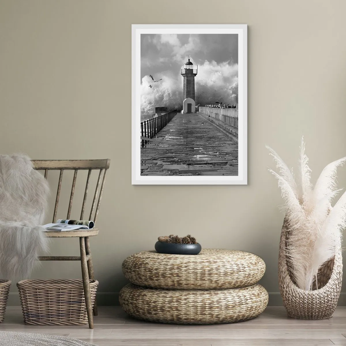 Affiche dans un cadre blanc - Poster - Sans peur - 70x100 cm