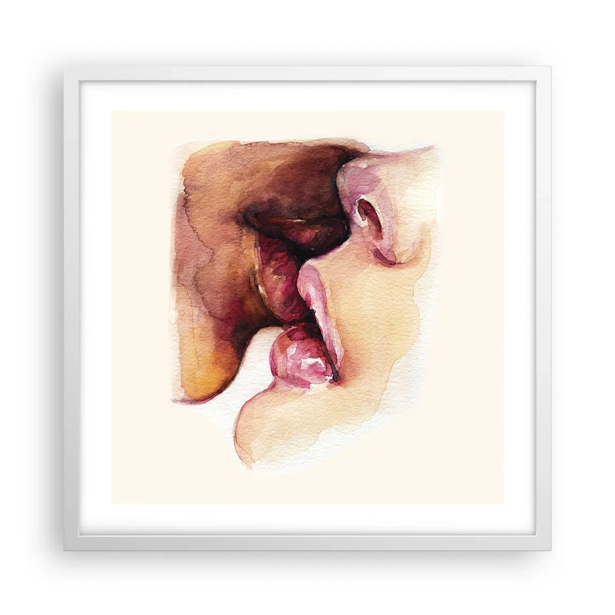Affiche dans un cadre blanc - Poster - Comme le jour et la nuit, la terre et le ciel - 50x50 cm