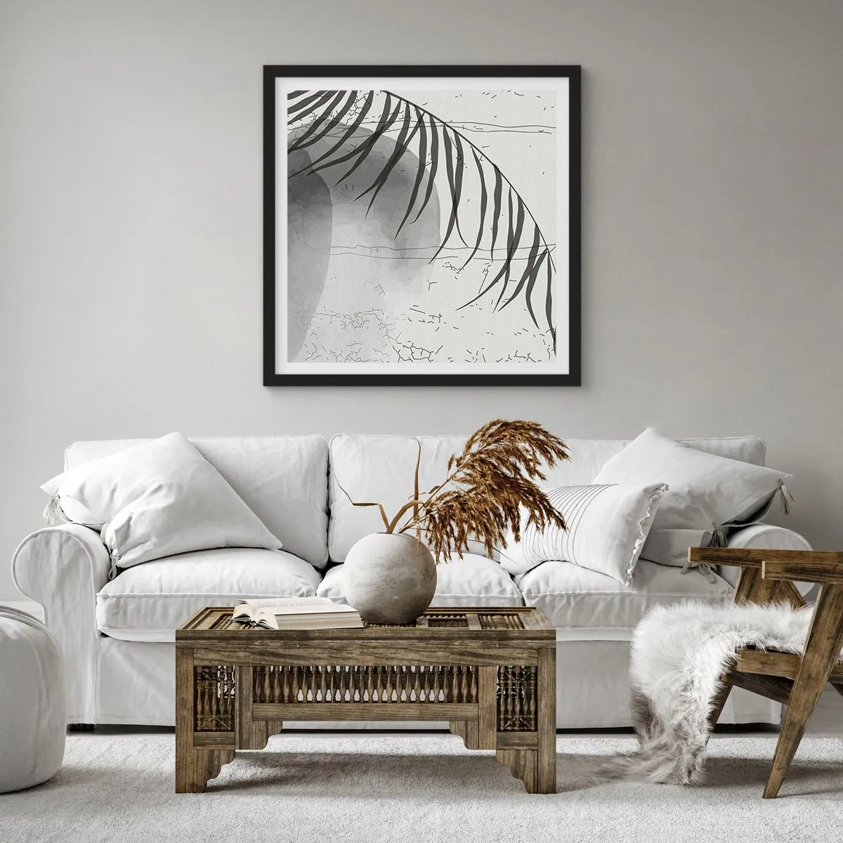 Affiche dans un cadre noir - Poster - L'exotisme subtil de la nature - 40x40 cm