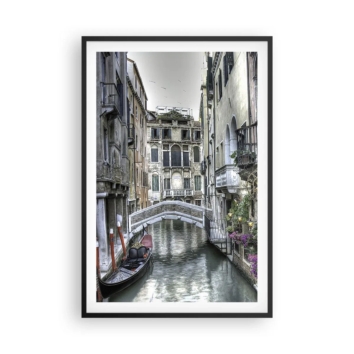 Affiche dans un cadre noir - Poster - Pendant des siècles dans une réflexion silencieuse - 61x91 cm