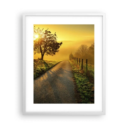 Affiche dans un cadre blanc - Poster - Après-midi de miel - 40x50 cm