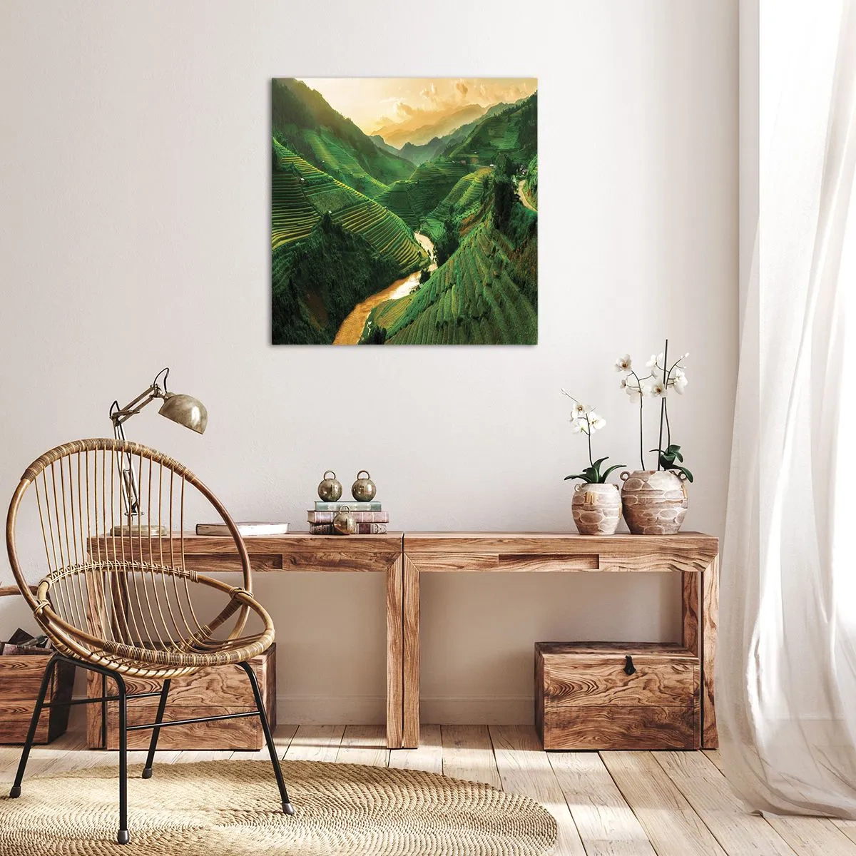 Impression sur toile - Image sur toile - Vallée vietnamienne - 50x50 cm