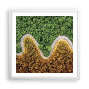 Affiche dans un cadre blanc - Poster - Frontieres et differences - 50x50 cm