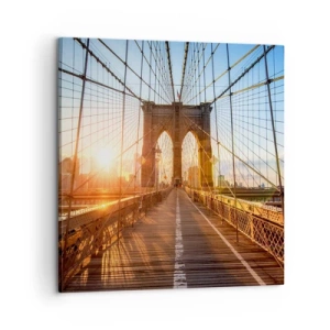 Impression sur toile - Image sur toile - Sur le pont d'or - 60x60 cm