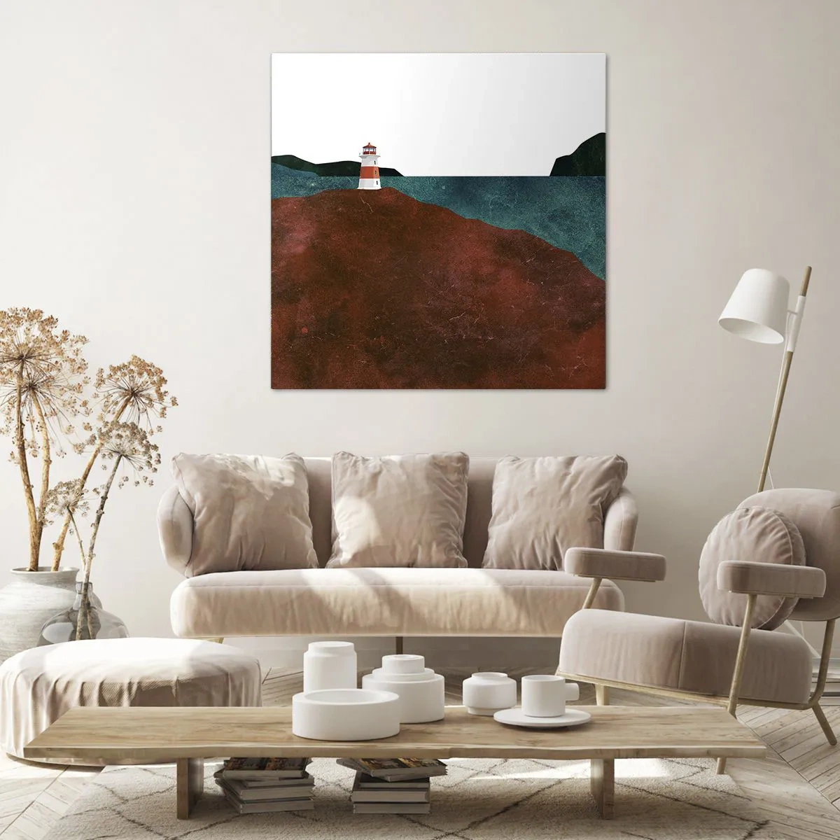Impression sur toile - Image sur toile - En regardant la mer - 70x70 cm