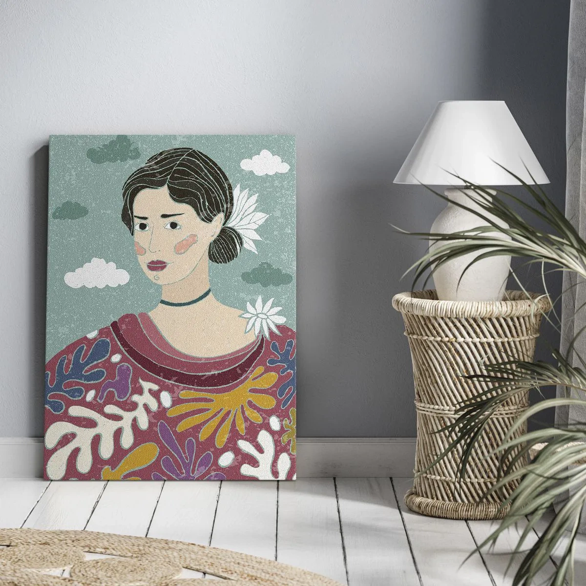 Impression sur toile - Image sur toile - Avec de la mélancolie dans les yeux - 70x100 cm