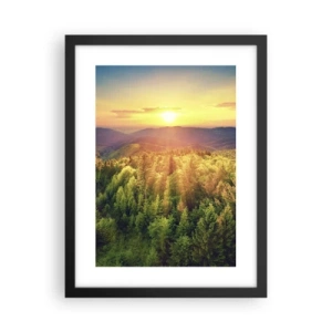 Affiche dans un cadre noir - Poster - Monts et sommets - 30x40 cm