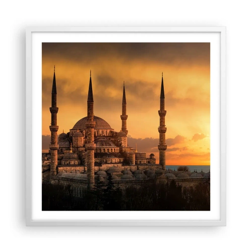 Affiche dans un cadre blanc - Poster - Dieu est grand - 60x60 cm