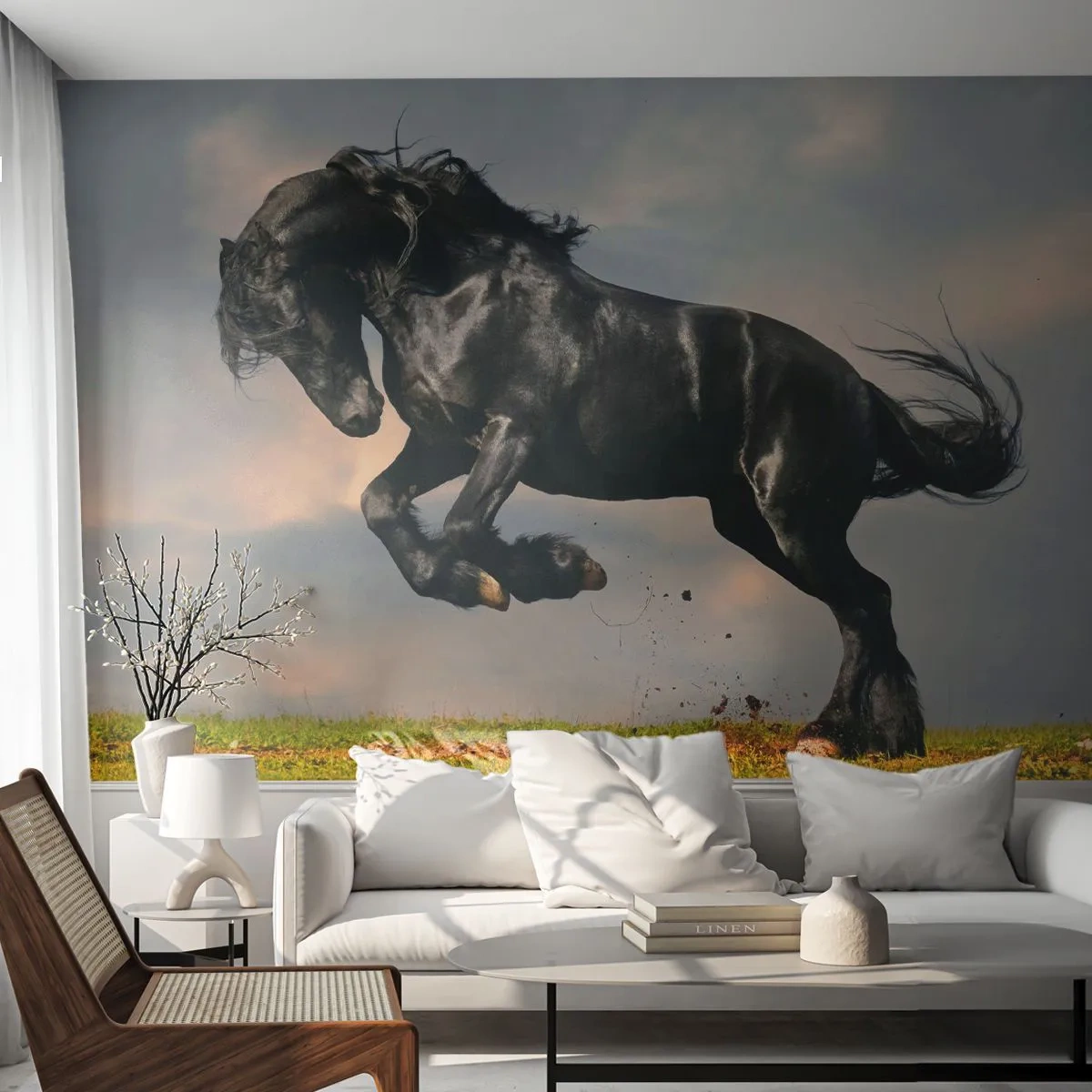 Papier Peint Photo Standard Eco - Beau et libre - Animaux, Cheval, Paysage - 400x280 cm