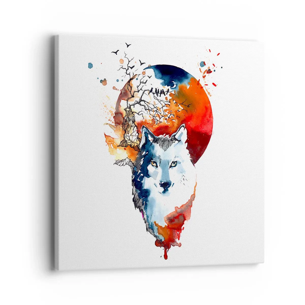 Impression sur toile - Image sur toile - Nez à nez avec la nuit - 40x40 cm