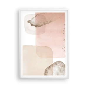 Affiche dans un cadre blanc - Poster - Regard à travers la couleur - 70x100 cm