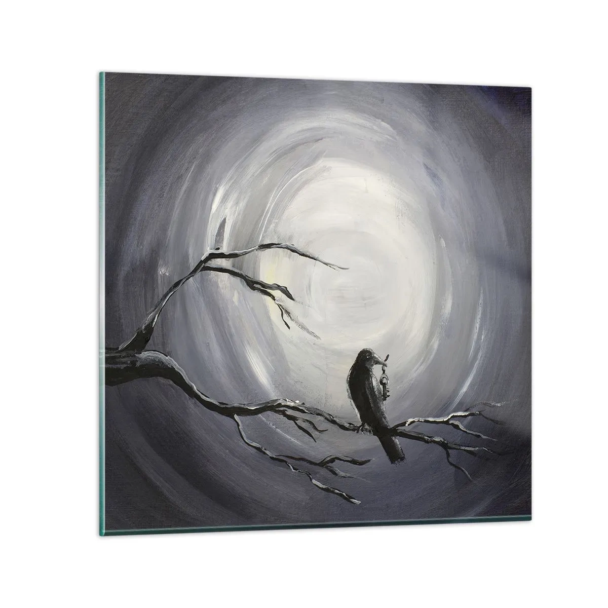 Impression sur verre - Image sur verre - La clé du mystère de la nuit - 30x30 cm