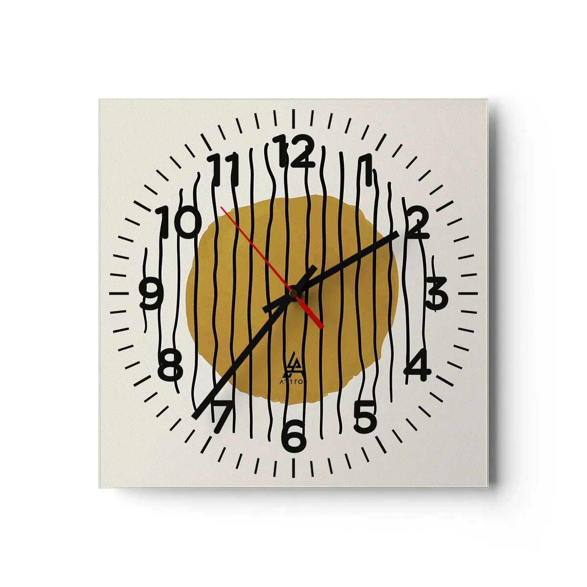 Horloge murale - Pendule murale - Abstraction tremblante de chaleur - 40x40 cm