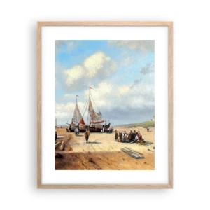 Affiche dans un chêne clair - Poster - Après une capture réussie - 40x50 cm