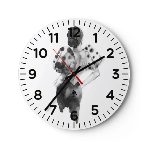 Horloge murale - Pendule murale - Elle est passée juste à côté - 40x40 cm