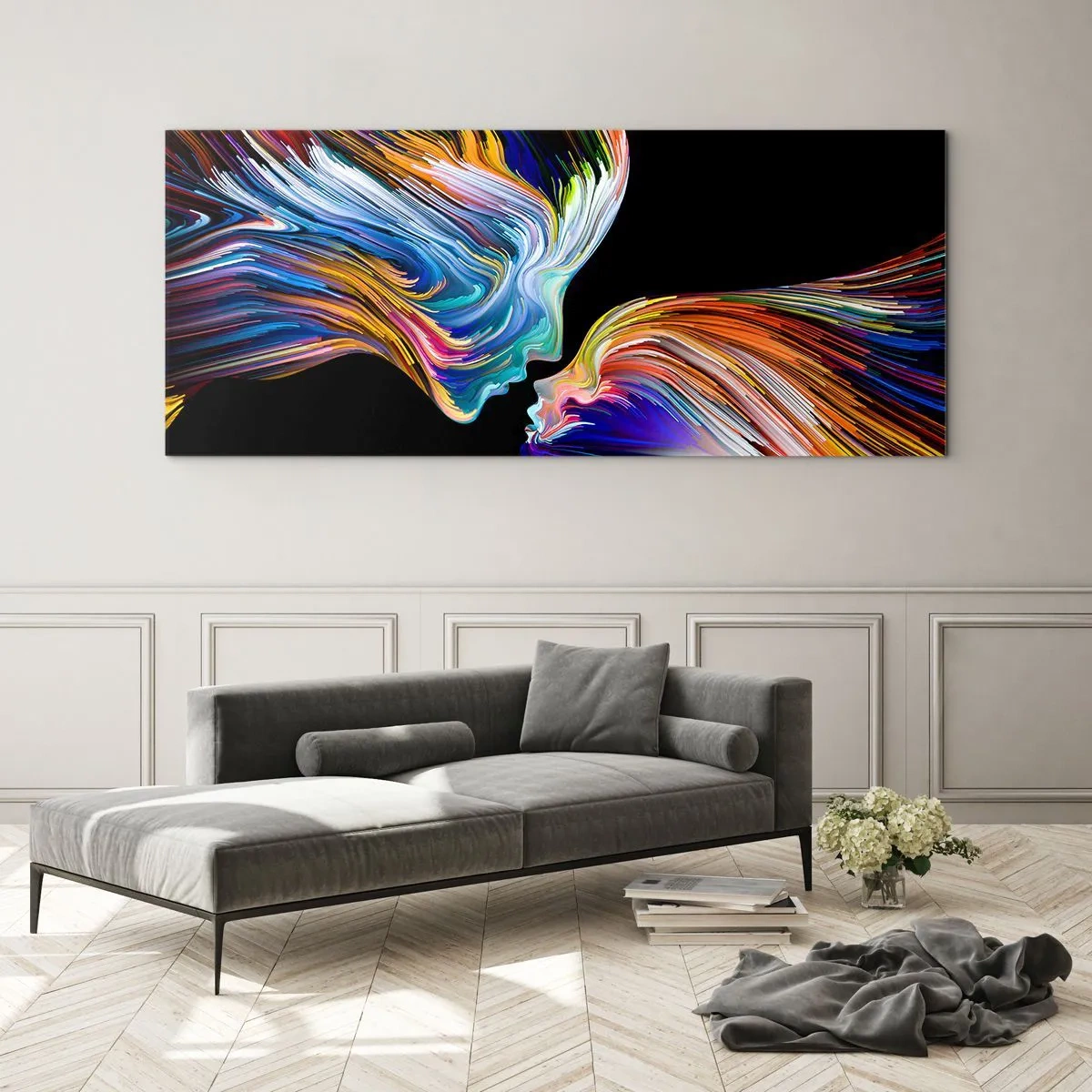 Impression sur verre - Image sur verre - Une fusion d'énergie et de lumière - 100x40 cm