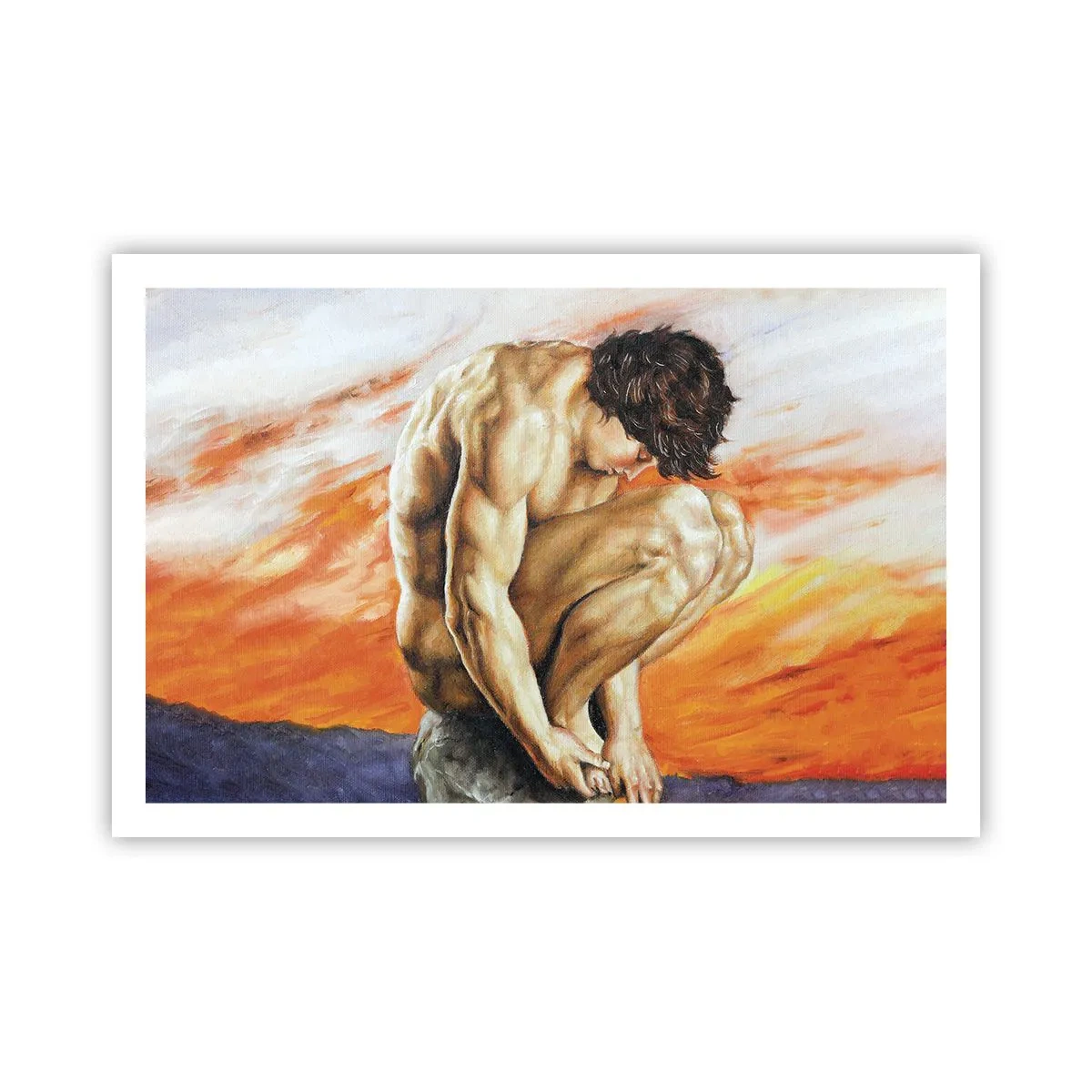 Affiche - Poster - Plongé dans ses pensées - 91x61 cm