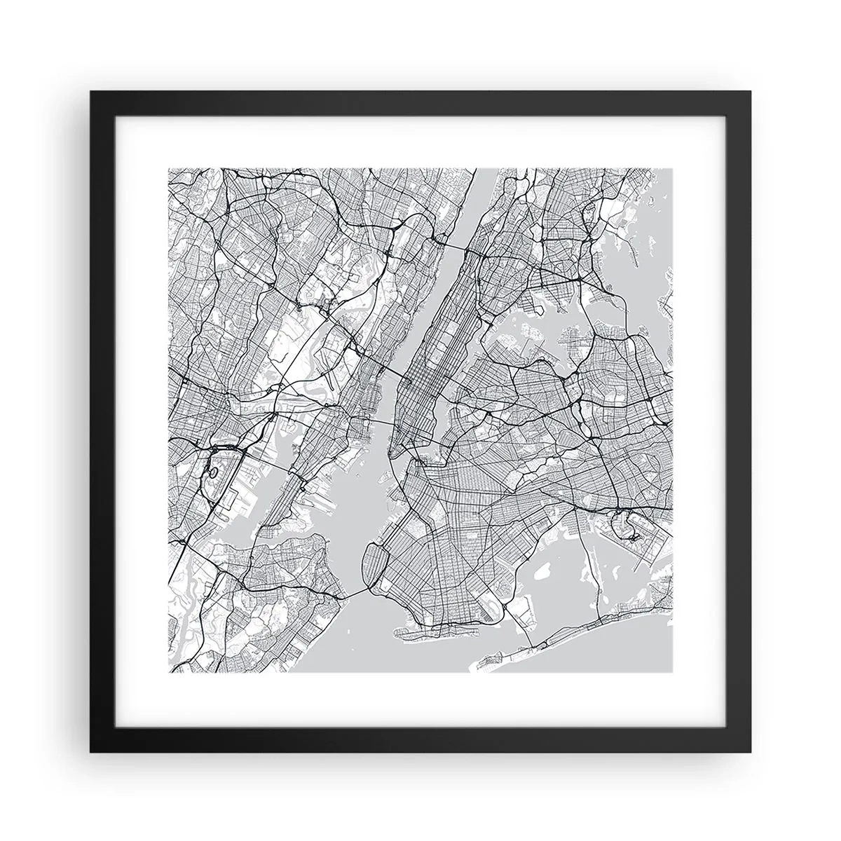 Affiche dans un cadre noir - Poster - Anatomie de la métropole - 40x40 cm
