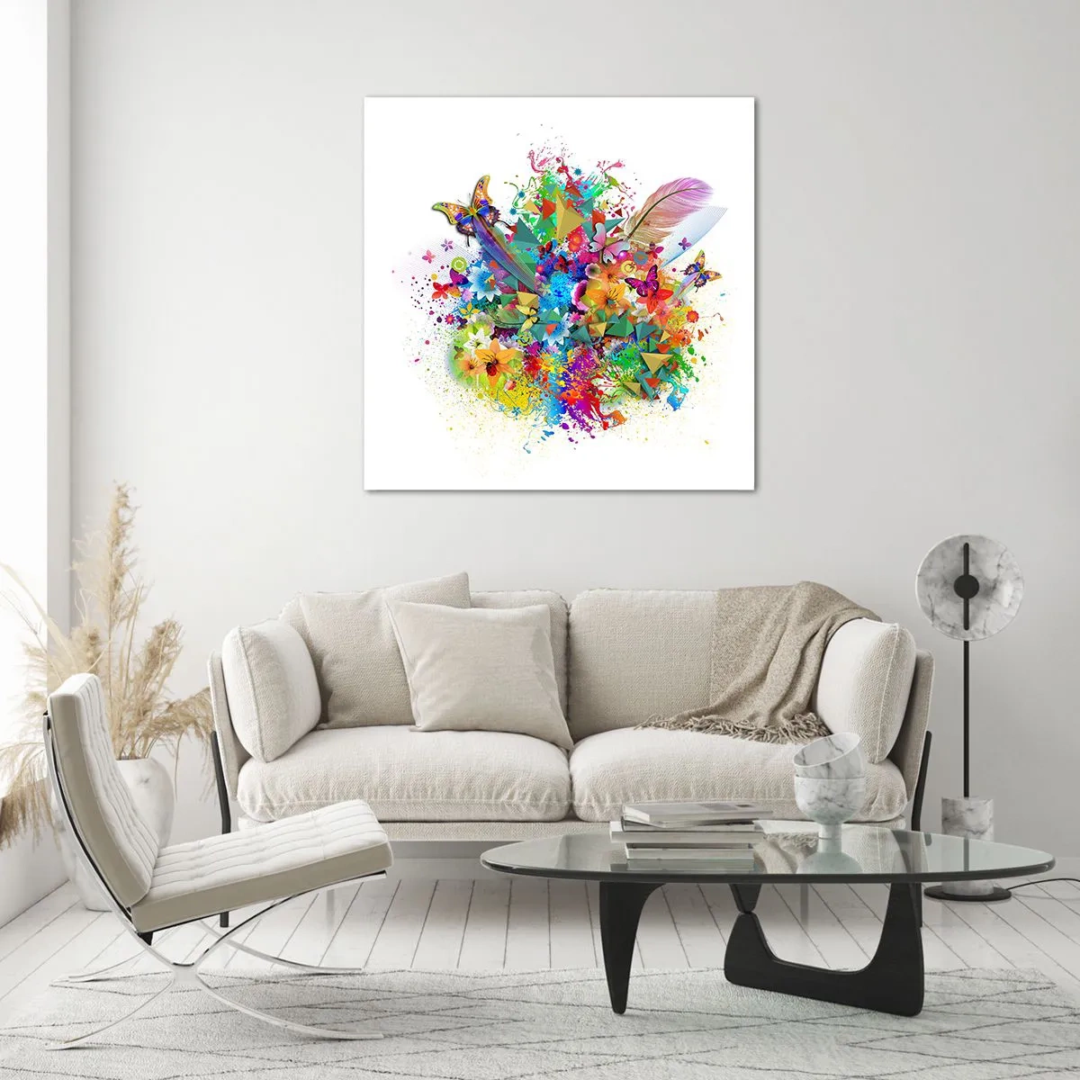 Impression sur verre - Image sur verre - Un bouquet de joie - 70x70 cm