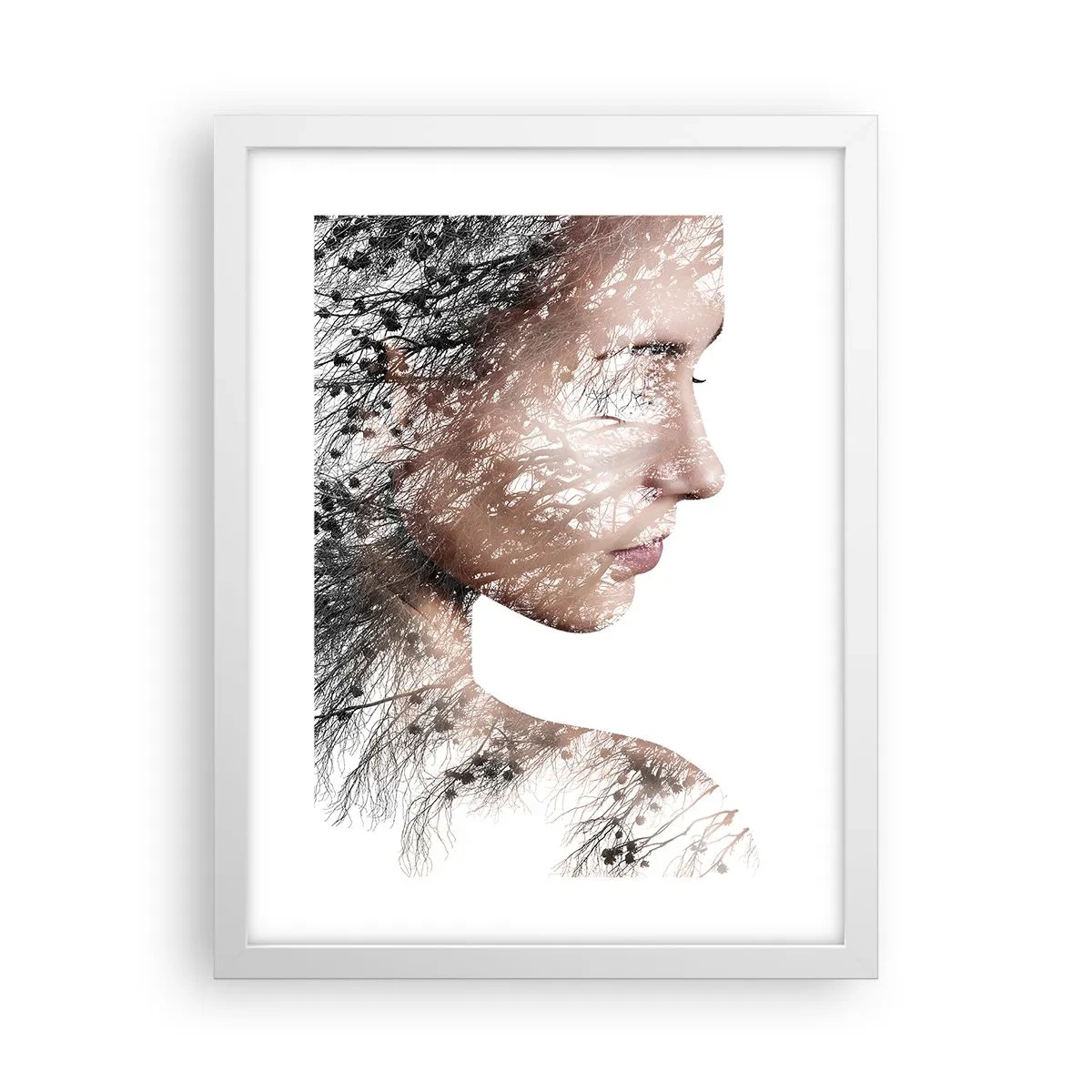 Affiche dans un cadre blanc - Poster - L'âme de la forêt - 30x40 cm