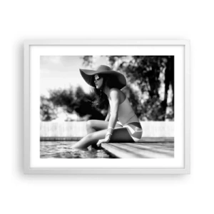 Affiche dans un cadre blanc - Poster - Rêve d'été - 50x40 cm