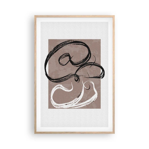 Affiche dans un chêne clair - Poster - Composition – la recherche de la plénitude - 61x91 cm