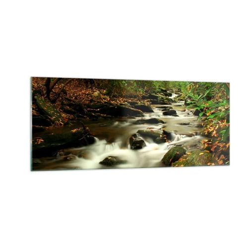 Impression sur verre - Image sur verre - Comme de l'argent liquide - 100x40 cm