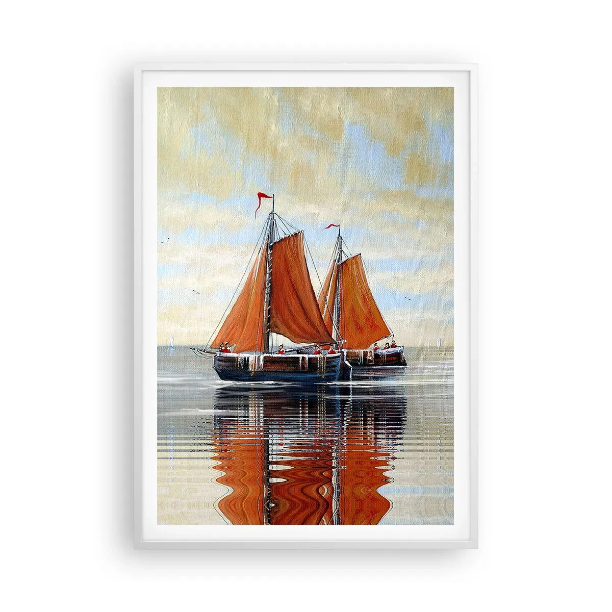 Affiche dans un cadre blanc - Poster - He, navigue, marin - 70x100 cm