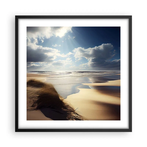 Affiche dans un cadre noir - Poster - Plage, plage sauvage - 50x50 cm
