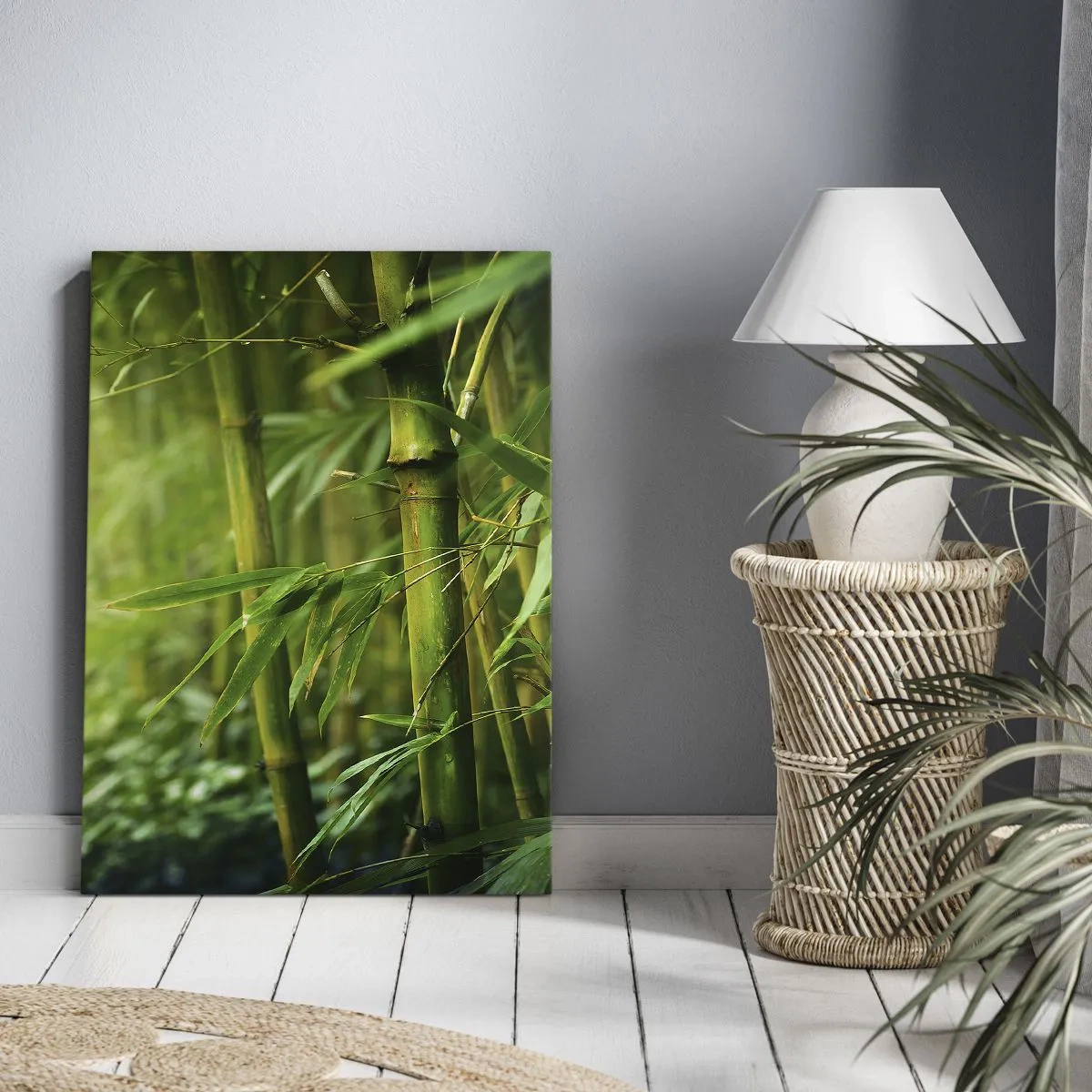 Impression sur toile - Image sur toile - Apprenez à connaître le vert lui-même - 55x100 cm