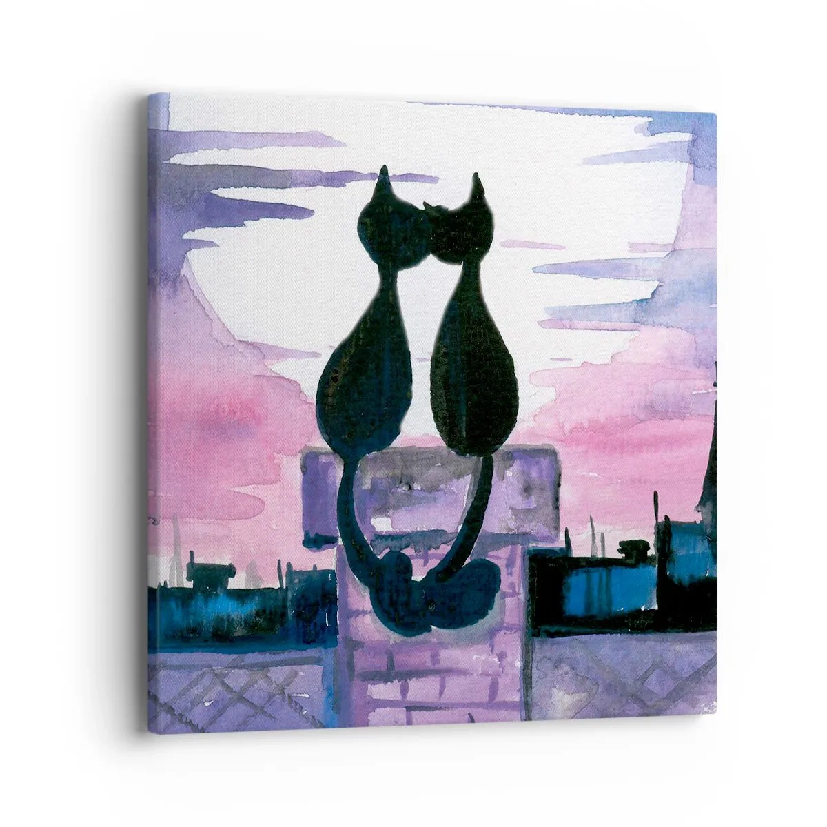 Impression sur toile - Image sur toile - Rendez-vous sous la lune - 40x40 cm