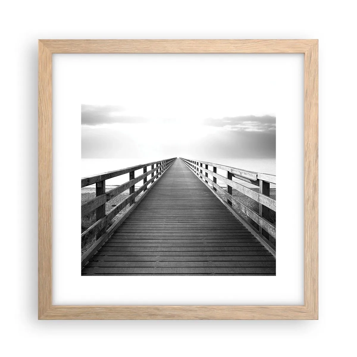 Affiche dans un chêne clair - Poster - A perte de vue... - 30x30 cm