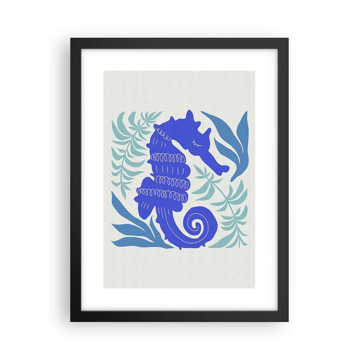 Affiche dans un cadre noir - Poster - Dans une prairie sous-marine - 30x40 cm