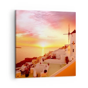 Impression sur toile - Image sur toile - Fondre en blanc et or - 50x50 cm