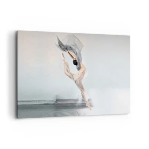 Impression sur toile - Image sur toile - Une danseuse en mouvement dynamique sur un fond clair - 120x80cm - Dans le ravissement de la danse - Décoration murale moderne pour le salon et la chambre ARTTOR