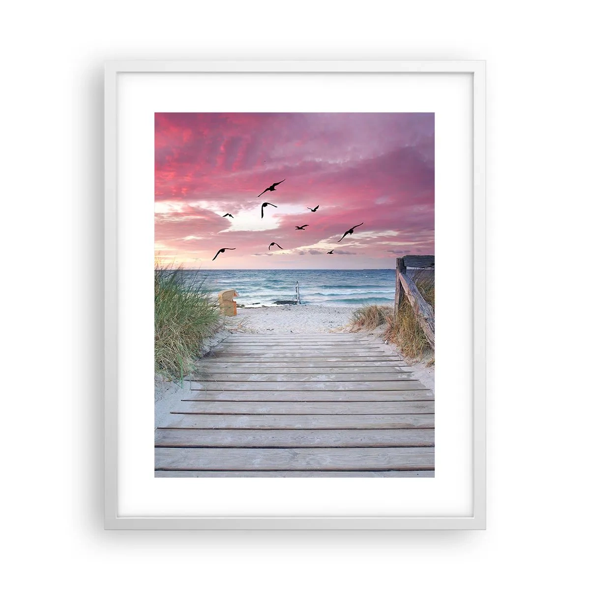 Affiche dans un cadre blanc - Poster - Impression de la Baltique - 40x50 cm