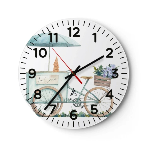 Horloge murale - Pendule murale - Doux souvenir d'été - 40x40 cm