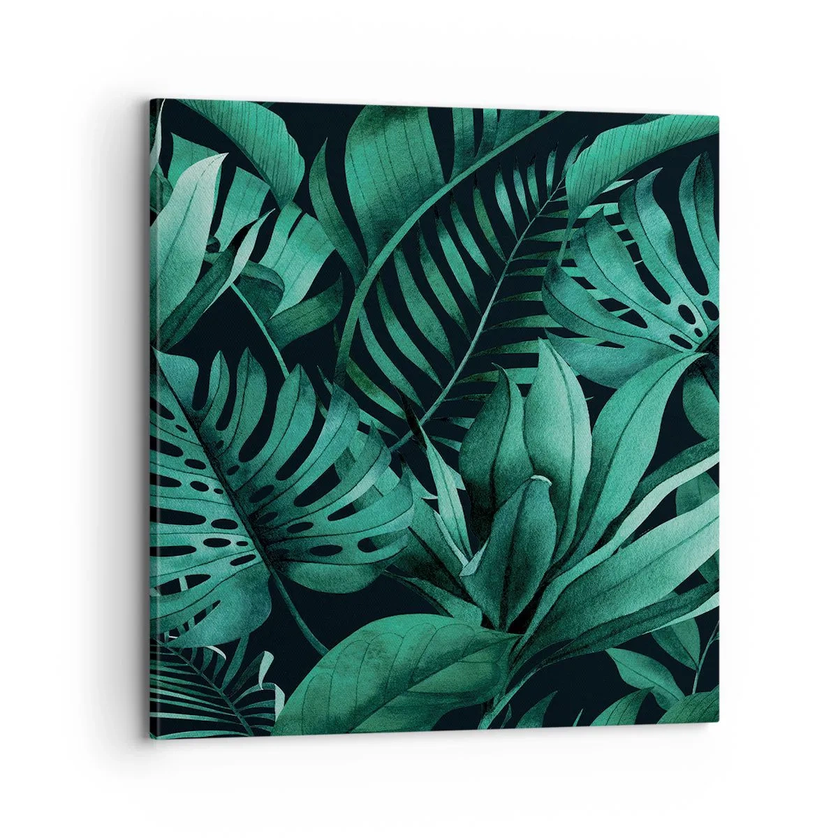 Impression sur toile - Image sur toile - Profondeur du vert tropical - 70x70 cm