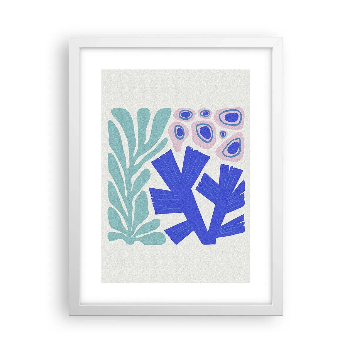 Affiche dans un cadre blanc - Poster - Jardin sous-marin - 30x40 cm