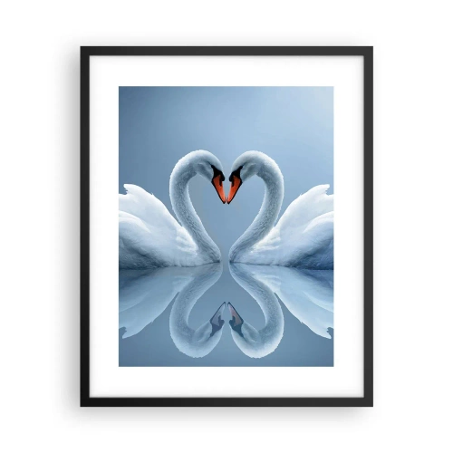 Affiche dans un cadre noir - Poster - Le temps de l'amour - 40x50 cm