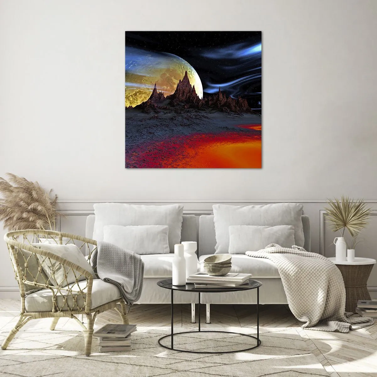 Impression sur verre - Image sur verre - Monde inconnu - 40x40 cm