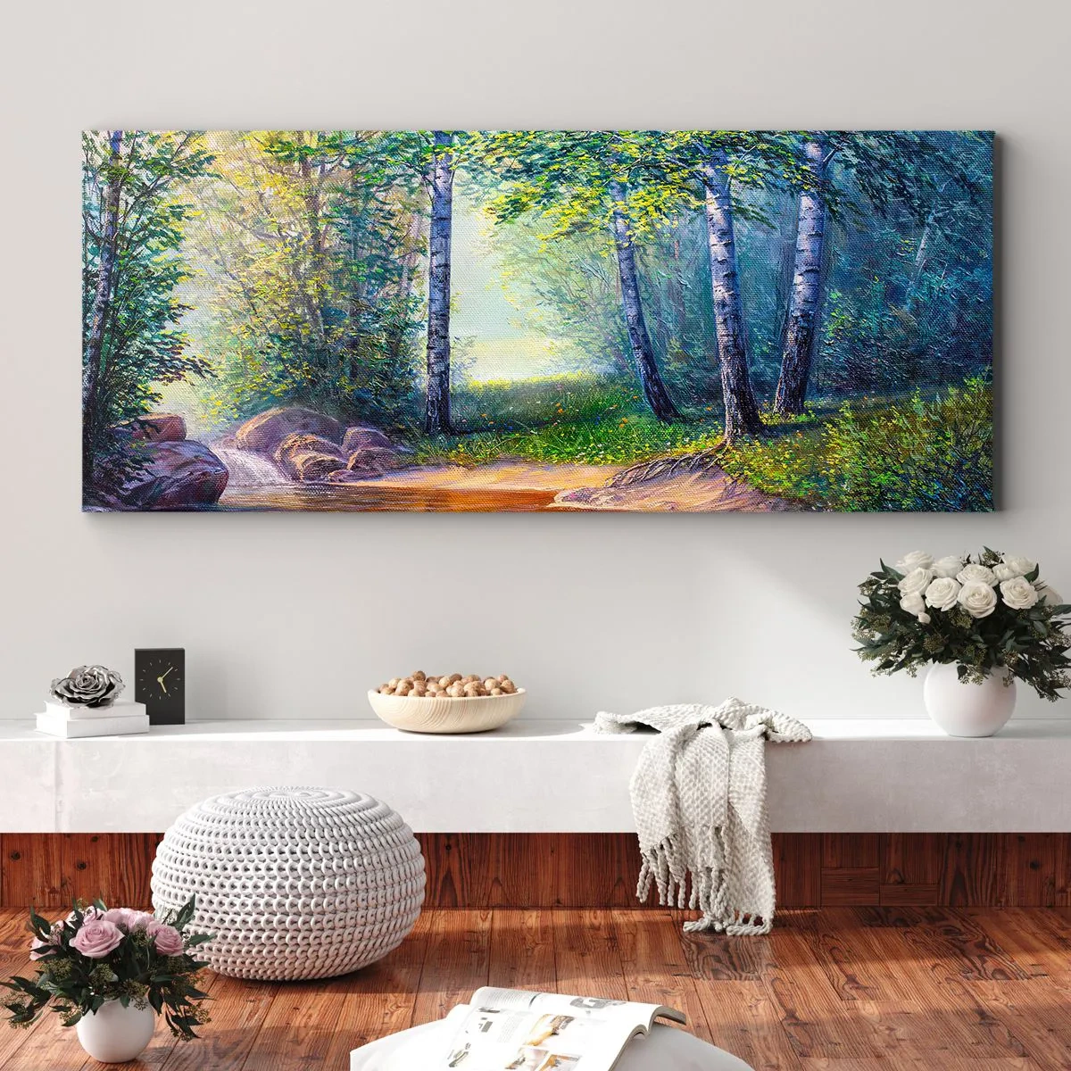 Impression sur toile - Image sur toile - Paysage idyllique - 100x40 cm