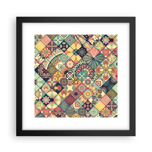 Affiche dans un cadre noir - Poster - Ambiance marocaine - 30x30 cm