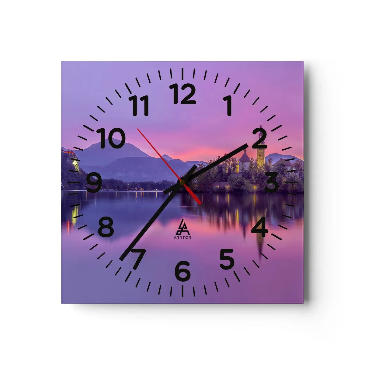 Horloge murale - Pendule murale - Une île de conte de fées au crépuscule - 30x30 cm
