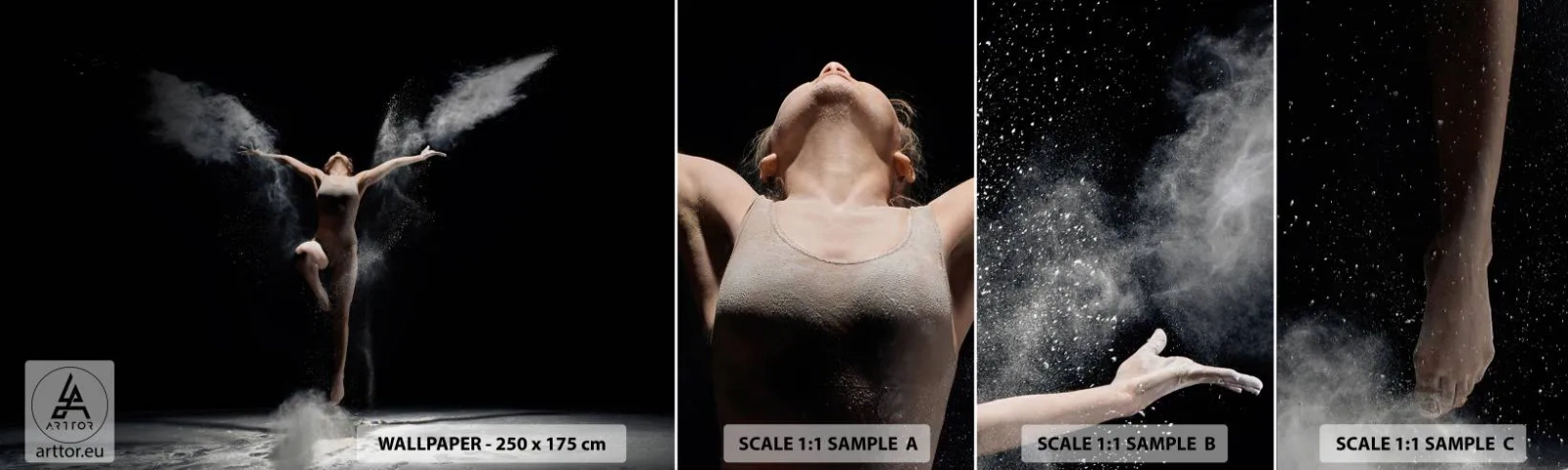 Échantillon de Papier Peint Autocollant Deluxe Sticker - Les elfes existent - Abstraction, Danseur, Gymnaste - 100x30 cm