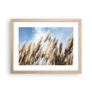 Affiche dans un chêne clair - Poster - Caresse ensoleillée et venteuse - 40x30 cm